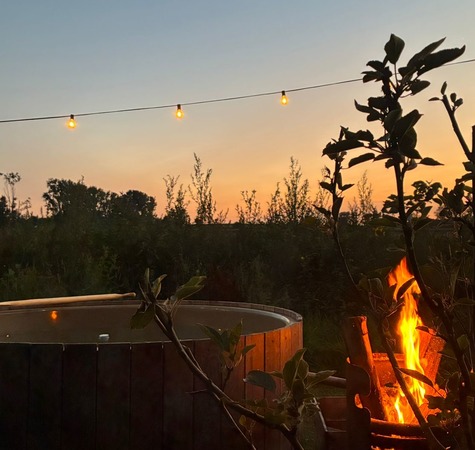 Luxe interieur van de tent